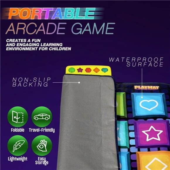 Shape & Twist Dance Mat | 3 Fun Educational Shape Games Mat for Kids Ages 4-8 - Picture 5 of 6